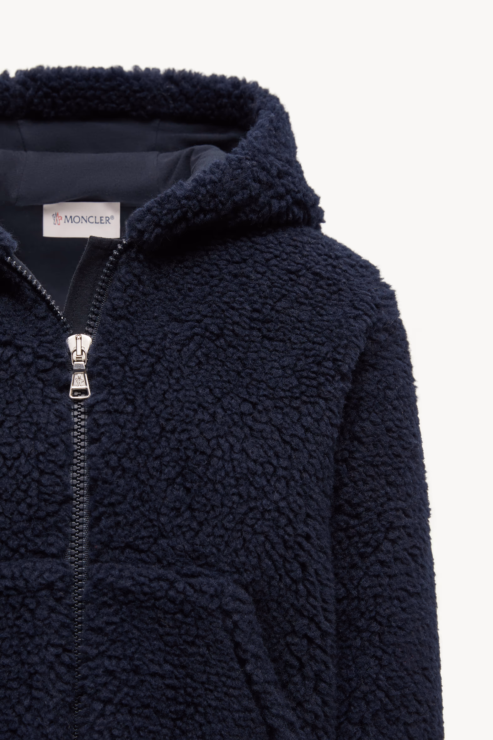Teddy Zip-Up Hoodie Boy Night Blue Moncler 6